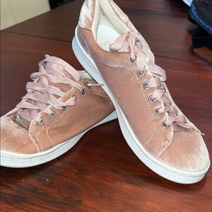 Women's Pink Velvet Sneakers size 8